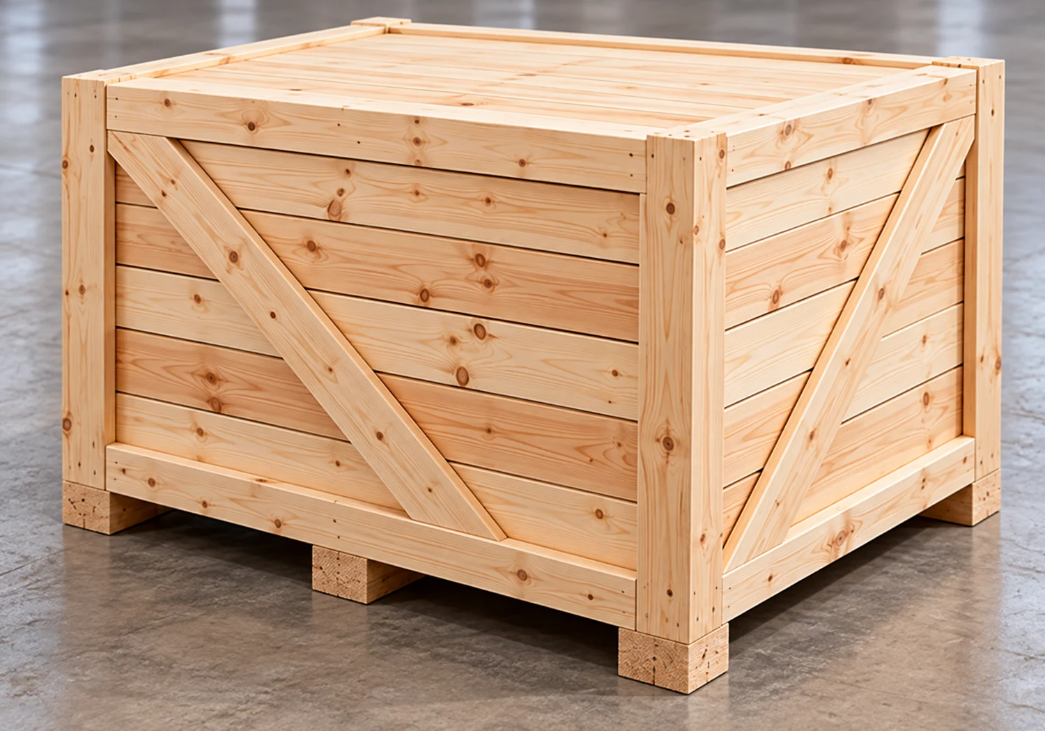 Illustration de caisse bois pour préparer un conditionnement