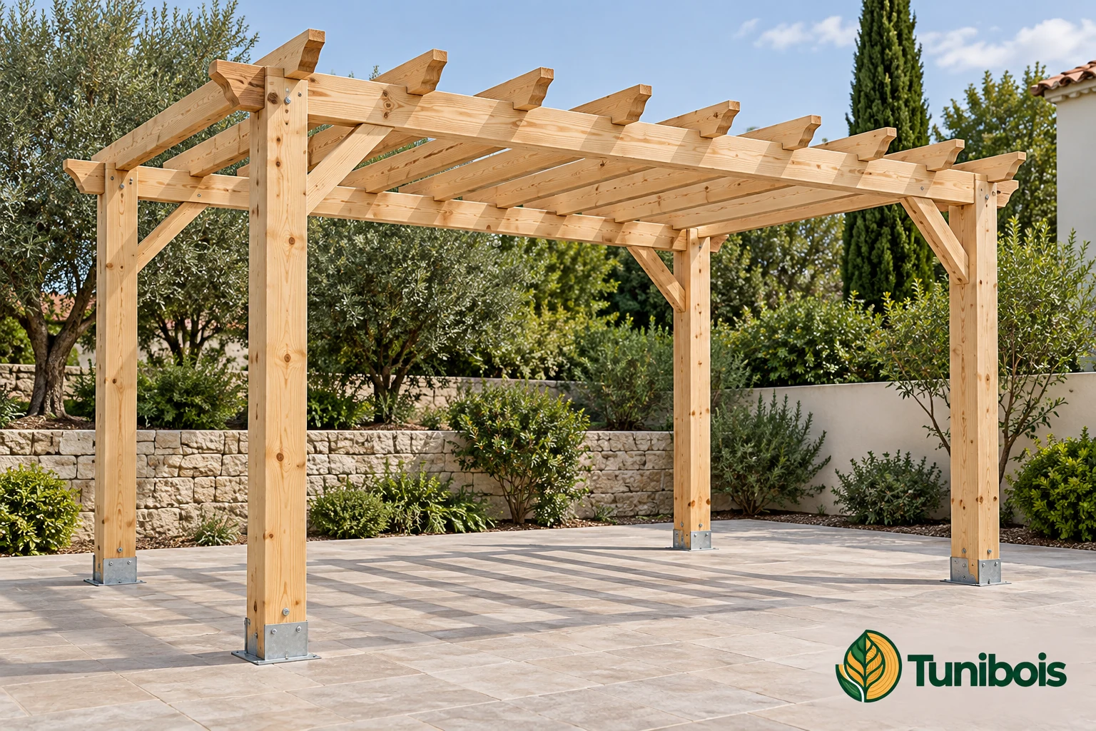 Pergolas bois sur projet